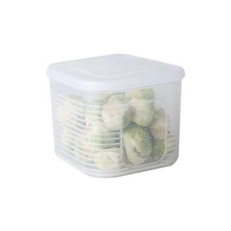 CA Caja para almacenar cebolla, jengibre y ajo. Material seguro, evita olores, versátil, pequeña y práctica, apta para el refrigerador, ideal para la cocina.