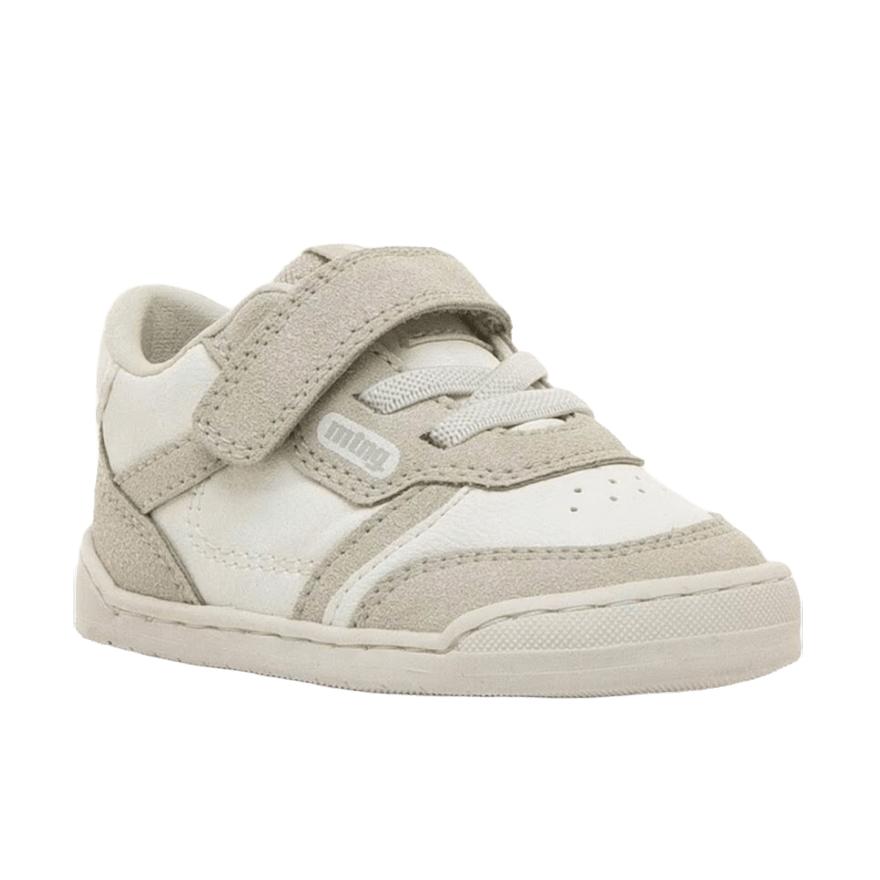 Zapatillas Barefoot Infantiles Mustang Free 49007 Blanco y Gris con Puntera Ancha y Zero Drop