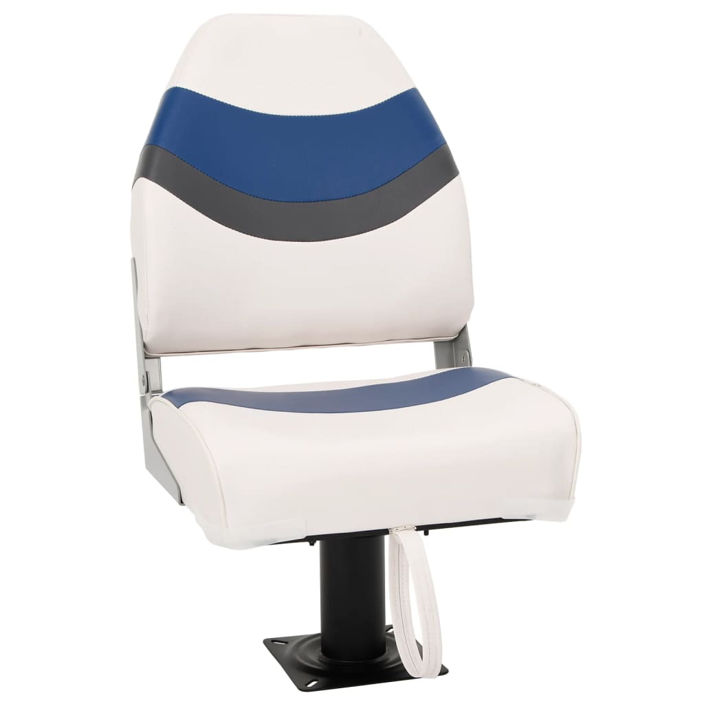 vidaXL Set de asientos plegables para barco 2 uds con respaldo alto Color Rojo y negro,  Blanco y azul, y mas