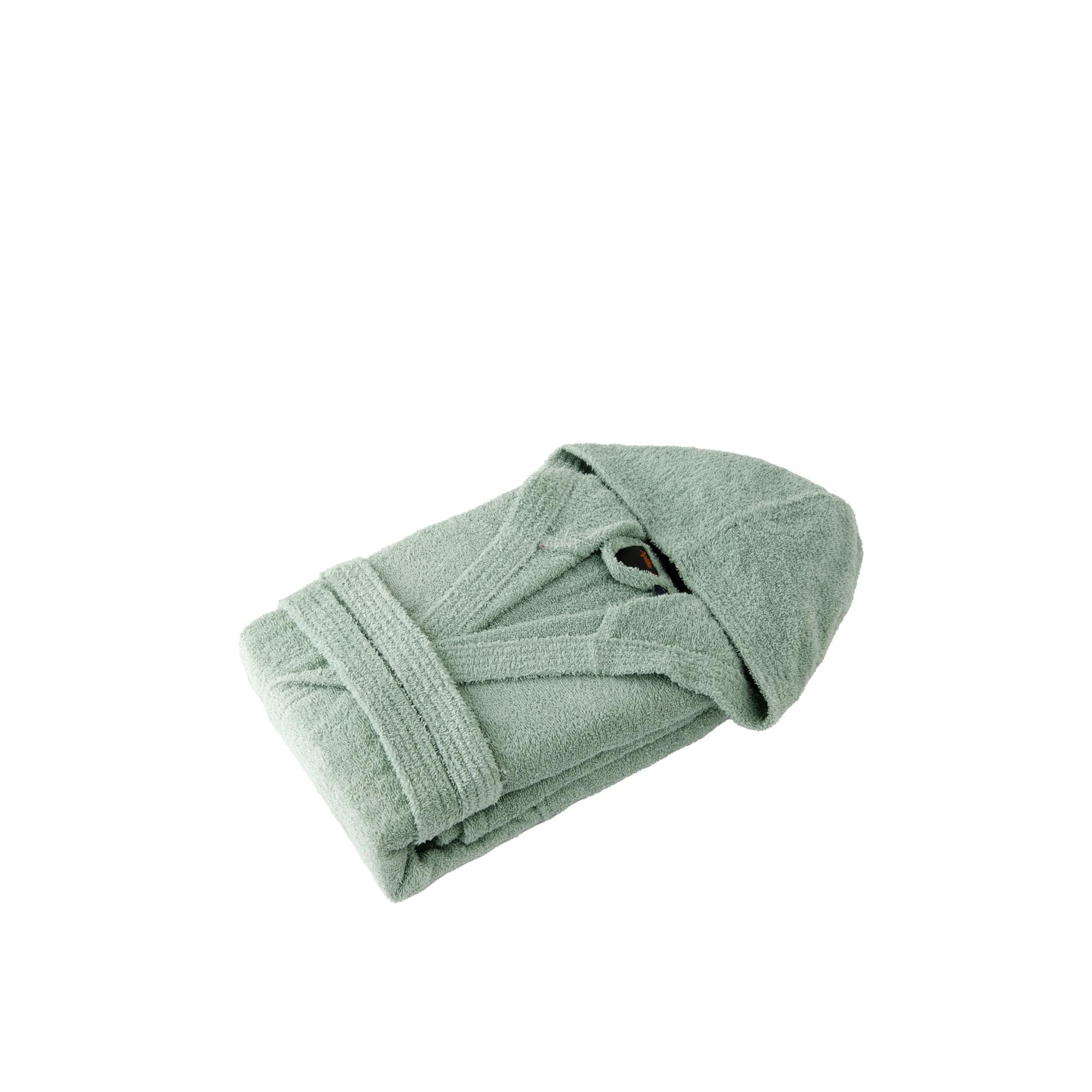 Albornoz con Capucha Bolsa R.A. Verde Agua Talla XL, El mejor textil para tu hogar, Fijalo