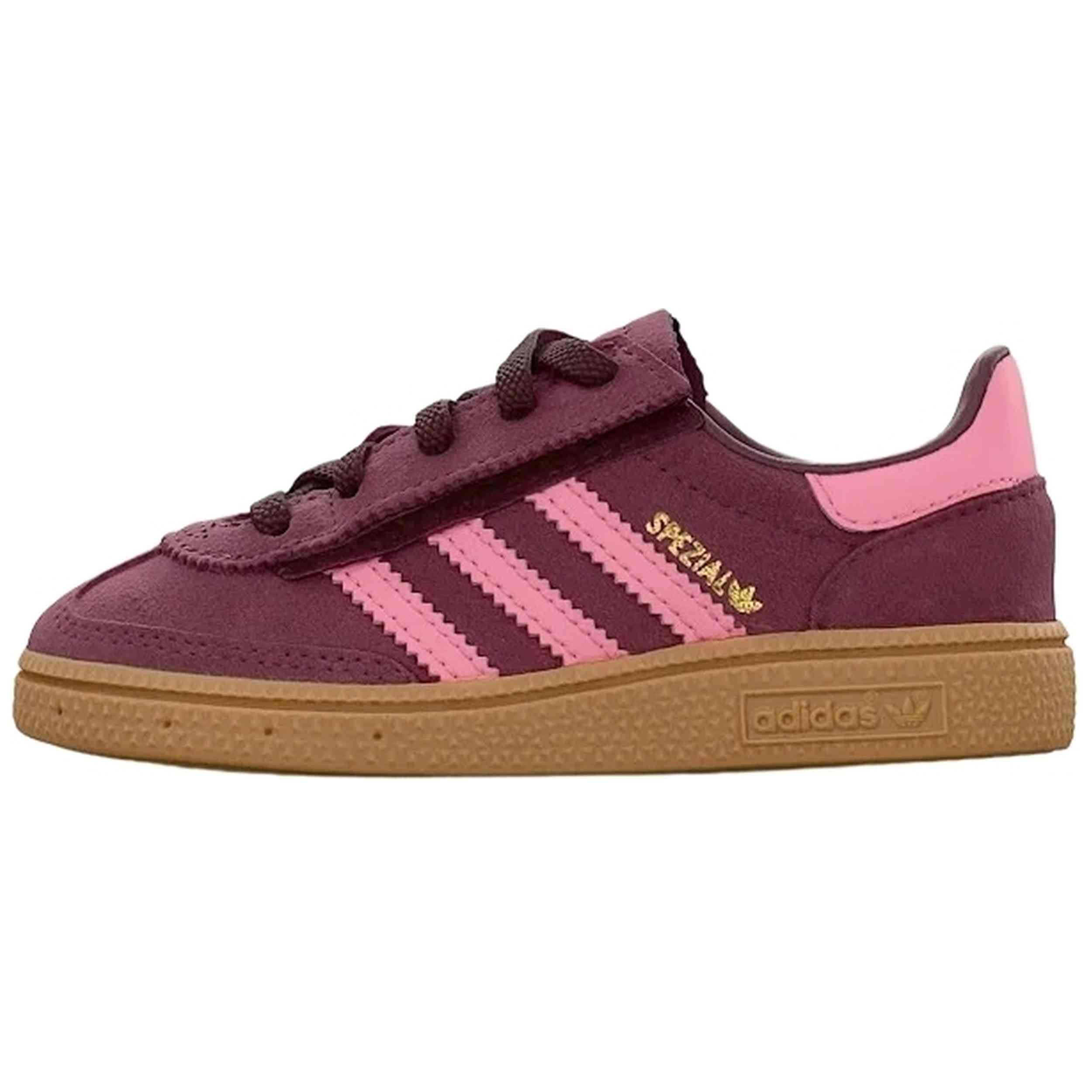 Zapatillas Adidas modelo Handball Spezial Comfort Closure Elastic Lace "Maroón/Blipnk/Gum3" para Bebe en color Rojo