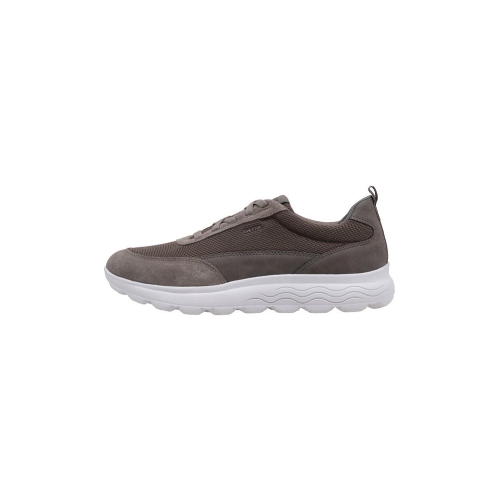Geox U SPHERICA A - MESH+SCAMOSCIAT  Deportivas Planas Hombre Gris