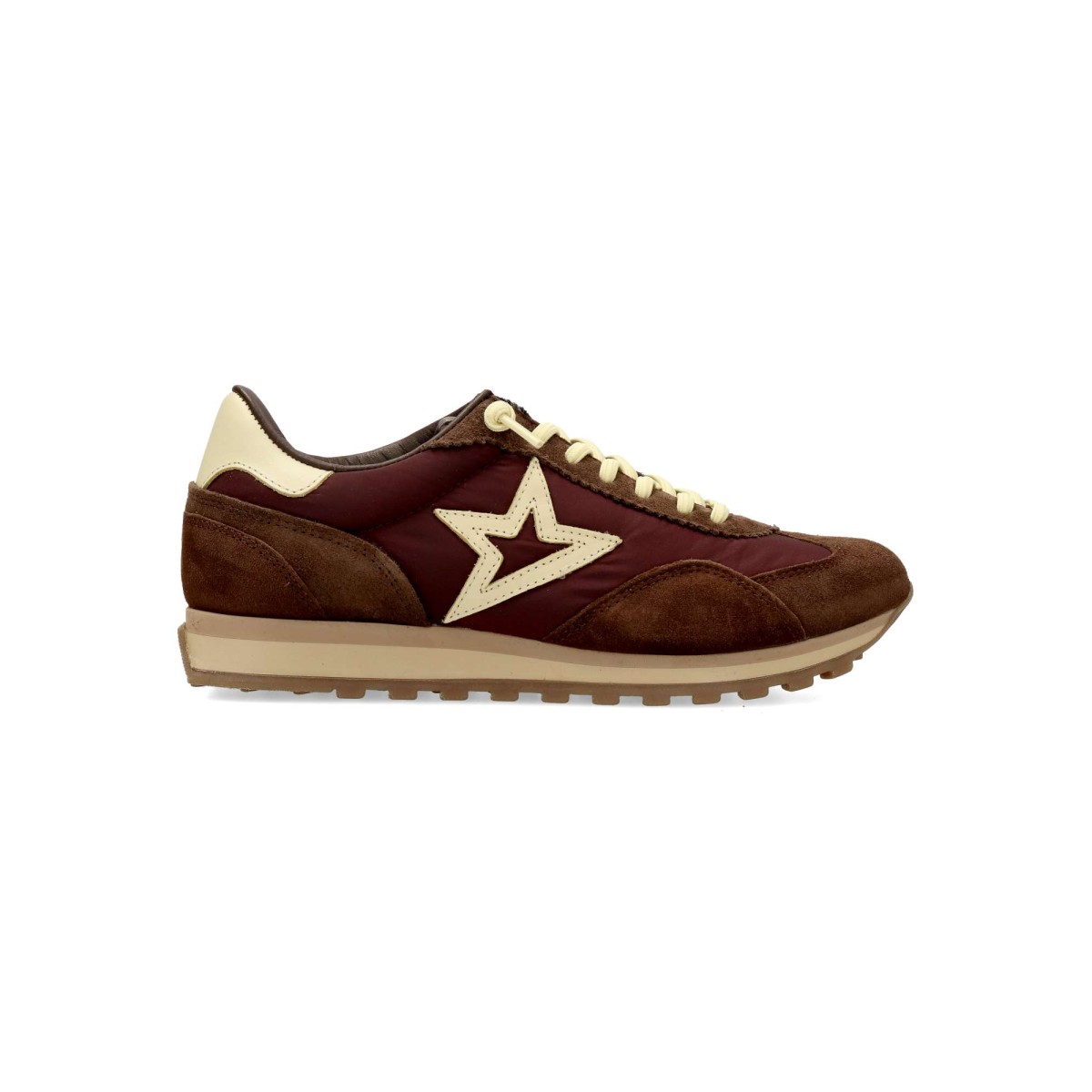 CETTI - Zapatillas deportivas casual mujer vintage de piel natural y textil con cierre elástico, plantilla acolchada extraíble y suela de goma, diseño urbano hecho en España