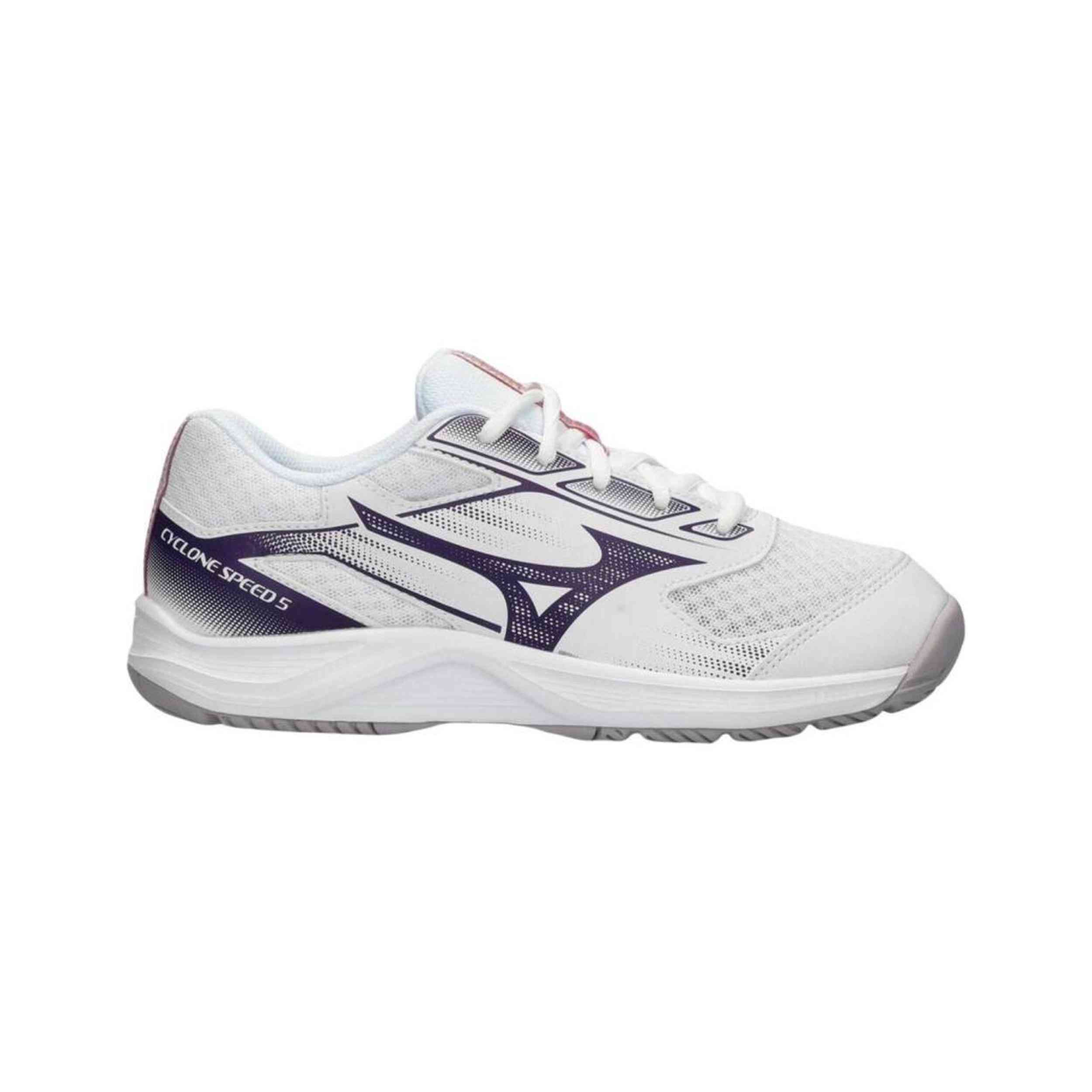 Calzado Volleyball marca Mizuno modelo V1Gc258035 para mujer en color blanco
