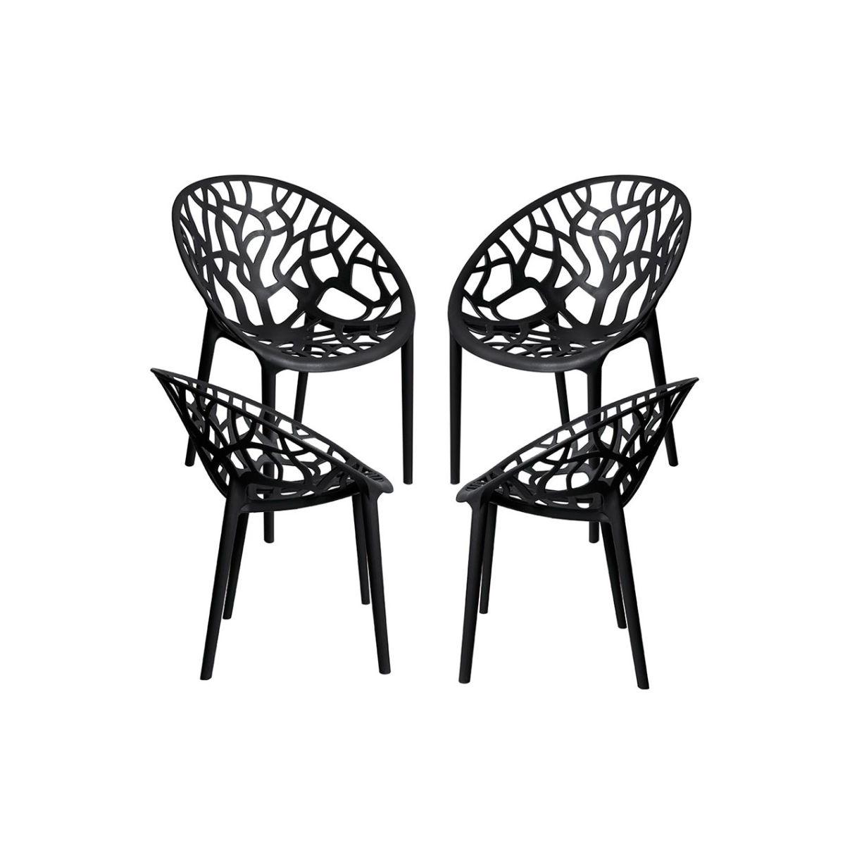 Regalos Miguel - Packs Sillas Jardín - Pack 4 Sillas Nido Basic - Blanco
