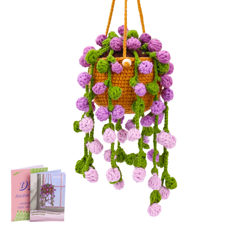 Macrame Plant Hanger Kit for Beginners, DIY Hanging Basket Planter with English Instructions, Cotton Rope for Home Decor
