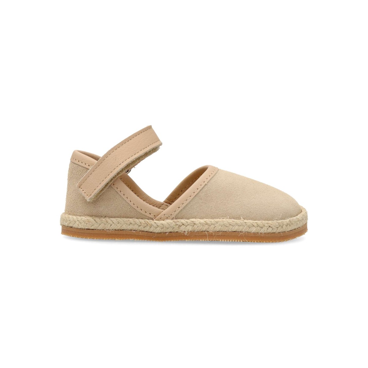 Blanditos - Sandalias alpargata barefoot para niña, con puntera amplia y suela flexible sin drop, fabricadas en piel serraje suave