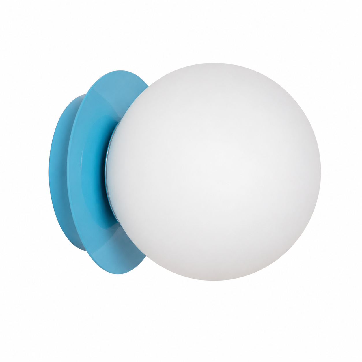 ALPINALUZ Aplique de Pared Rojo con Globo de Cristal Opal Ø15 cm, Casquillo E27, Diseño Moderno para Dormitorio y Salón