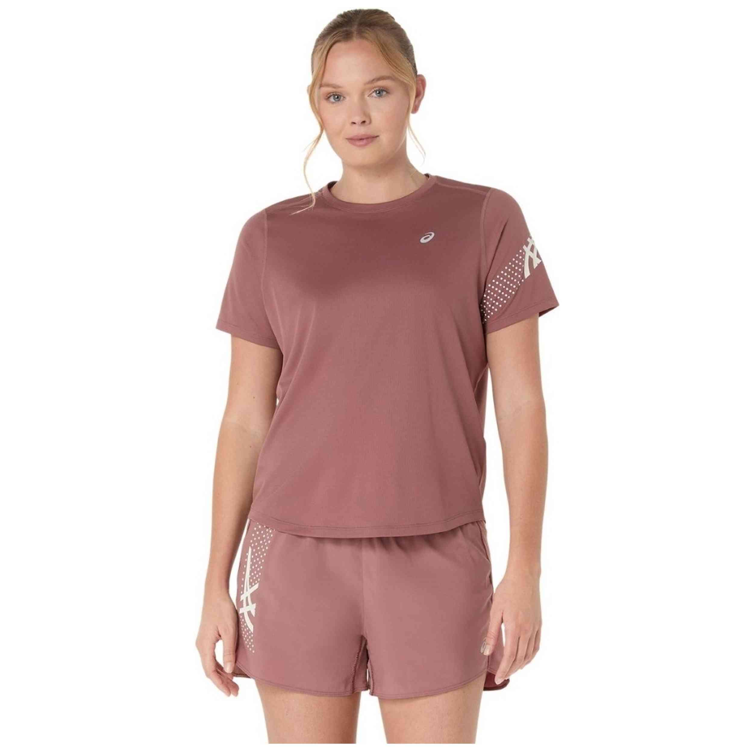 Camiseta De Manga Corta Asics para Mujer en color Rojo