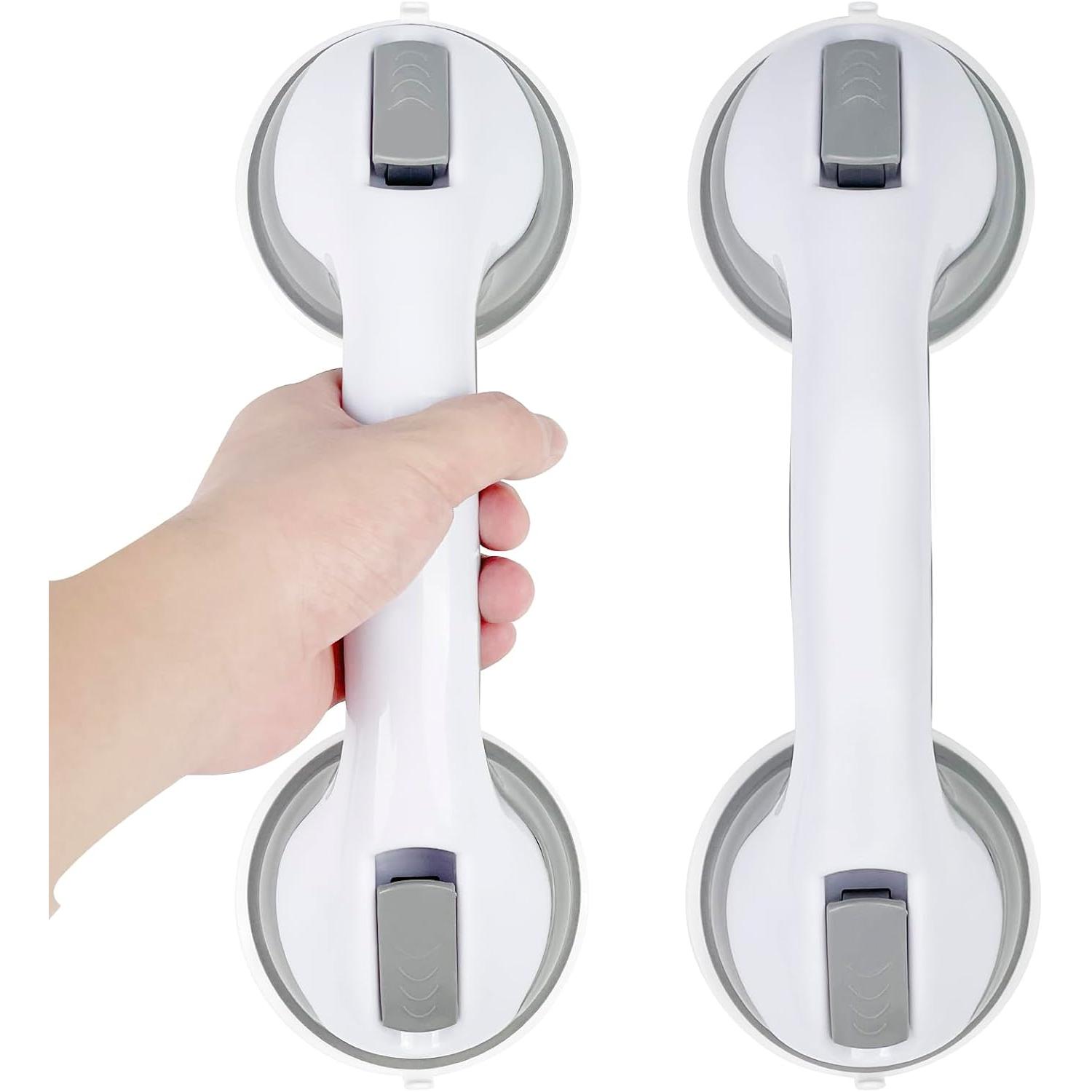 Om Home  Agarraderas Baño para Mayores, 2 Piezas Asidero Ducha, Asa Ventosa Seguridad Antideslizante, Apoyabrazos del Cuarto para Personas Niños y Ancianos, Discapacitados para Bañeras, Ducha, Inodoro