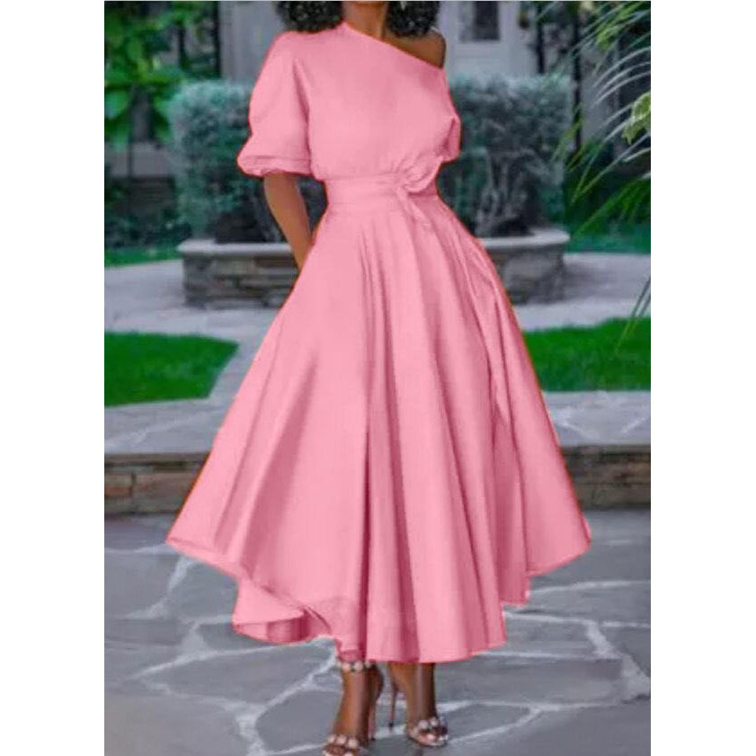TK 2024 Verano Nuevo Mujeres A Hombre Tie Waisted Vestido Midi Vestidos Midi 1