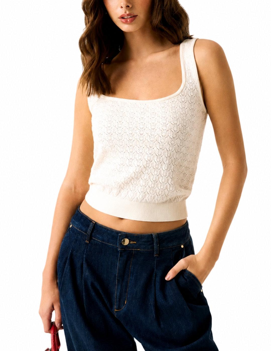 Camiseta Guess Nina crudo tirantes para mujer