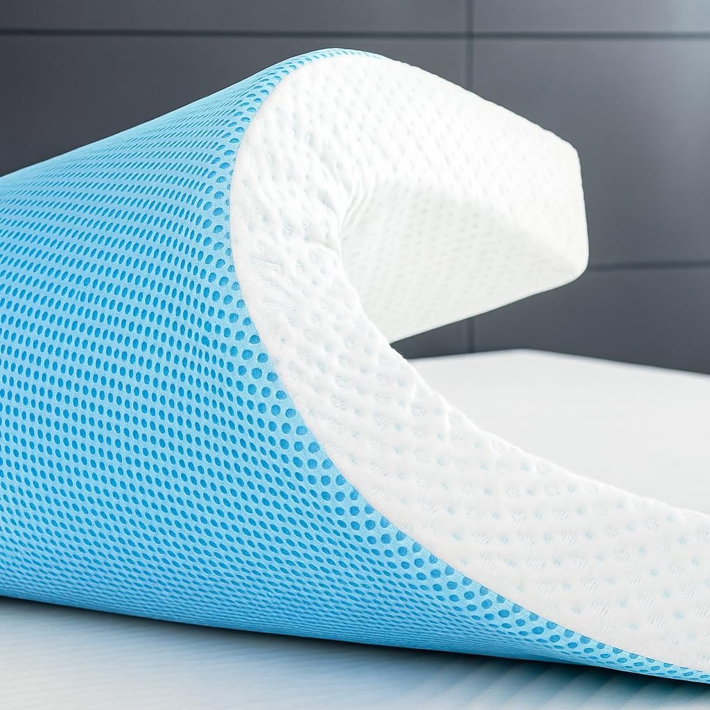 Topper Cubrecolchón Viscoelástico 100% Alta Densidad | Ergonómico, Transpirable y Antiácaros | Alivio de Presión Lumbar y Cervical | Funda Desenfundable y Lavable | Fabricado en España | Sistema Fresh 3D Air