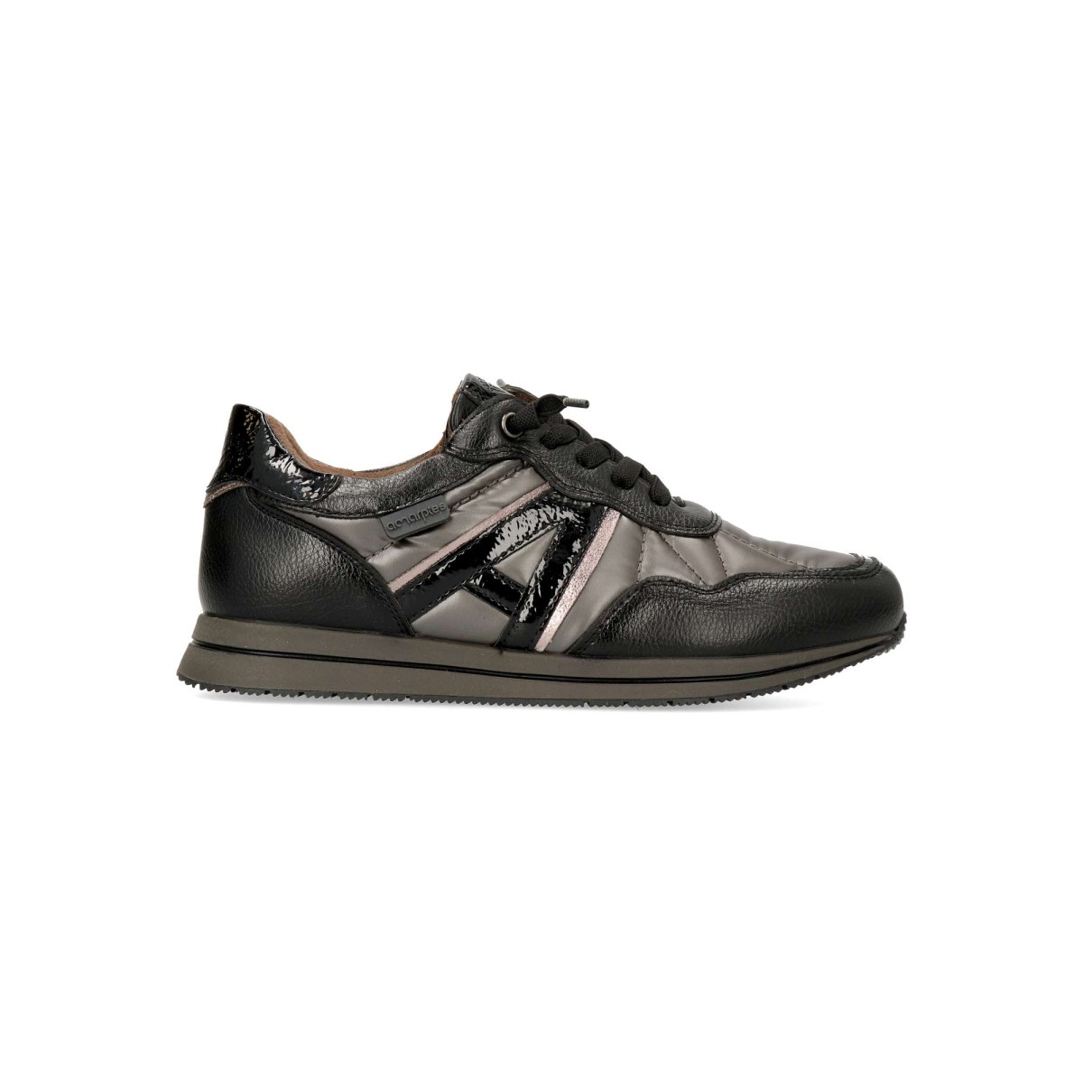 Amarpies - Zapatillas deportivas casual mujer con cordón elástico, piel sintética y textil acolchado, plantilla Confort Sponge extraíble, diseño urbano versátil