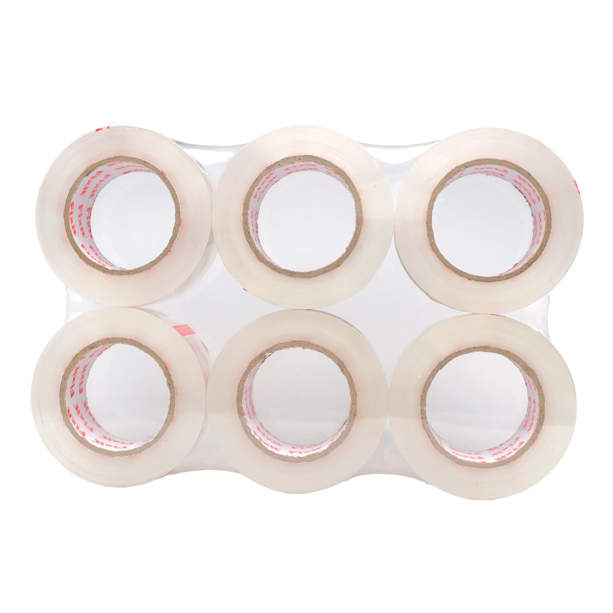 FIX UP - Cinta de embalaje transparente 48 mm con adhesivo acrílico en base agua, fuerte adherencia a cartón y plástico para envíos profesionales y almacenaje