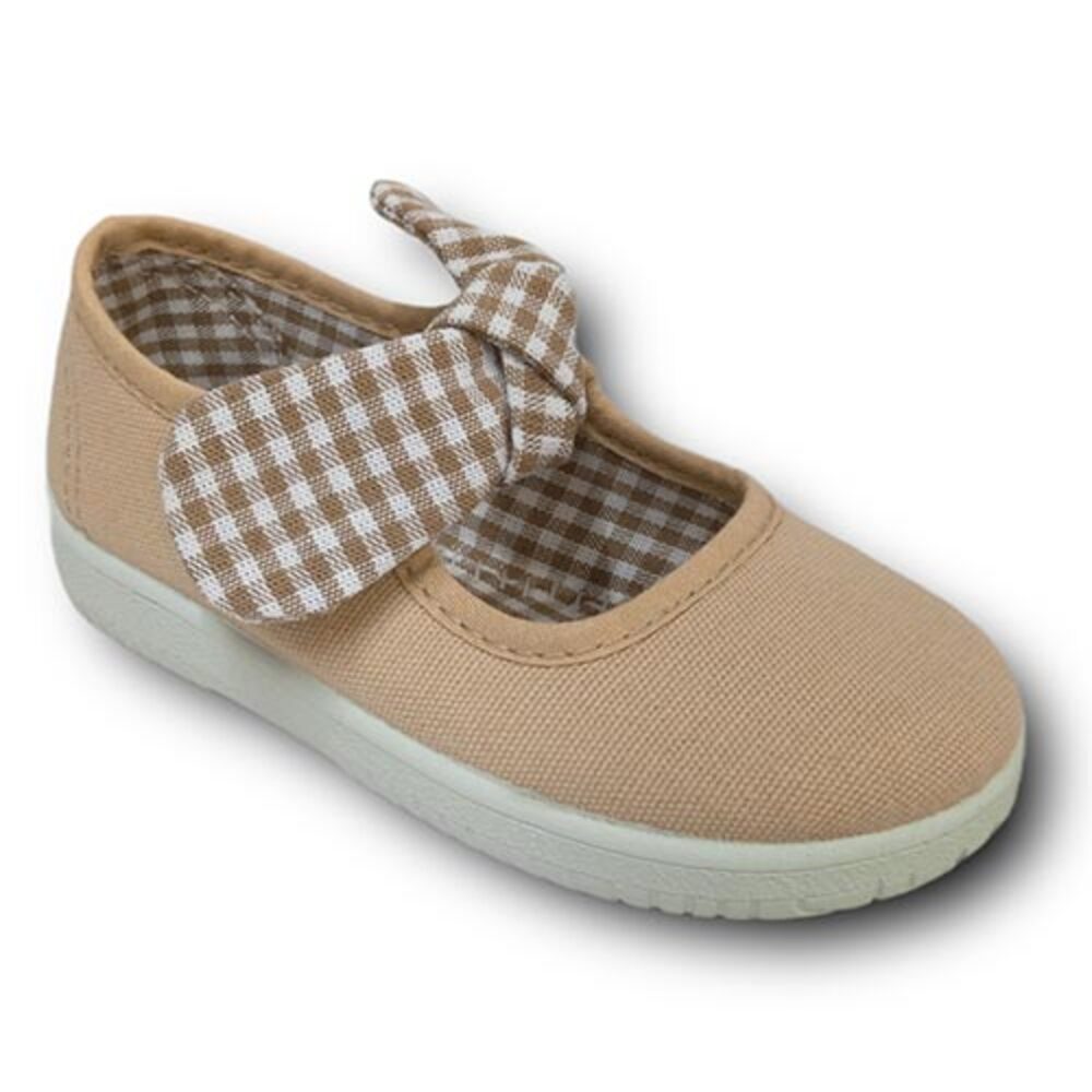 Vulpeques Merceditas Lona Niña 104-LV ARENA calzado niños Vulpeques Summer ROYALE CORDONETS