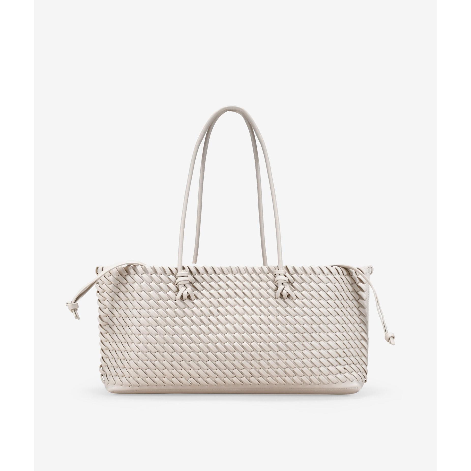 Bosanova Bolso de hombro rectangular para mujer con trenzado por todo el bolso y asas de colgar al hombro. Cierre con imÃ¡n y bolsa interior.
