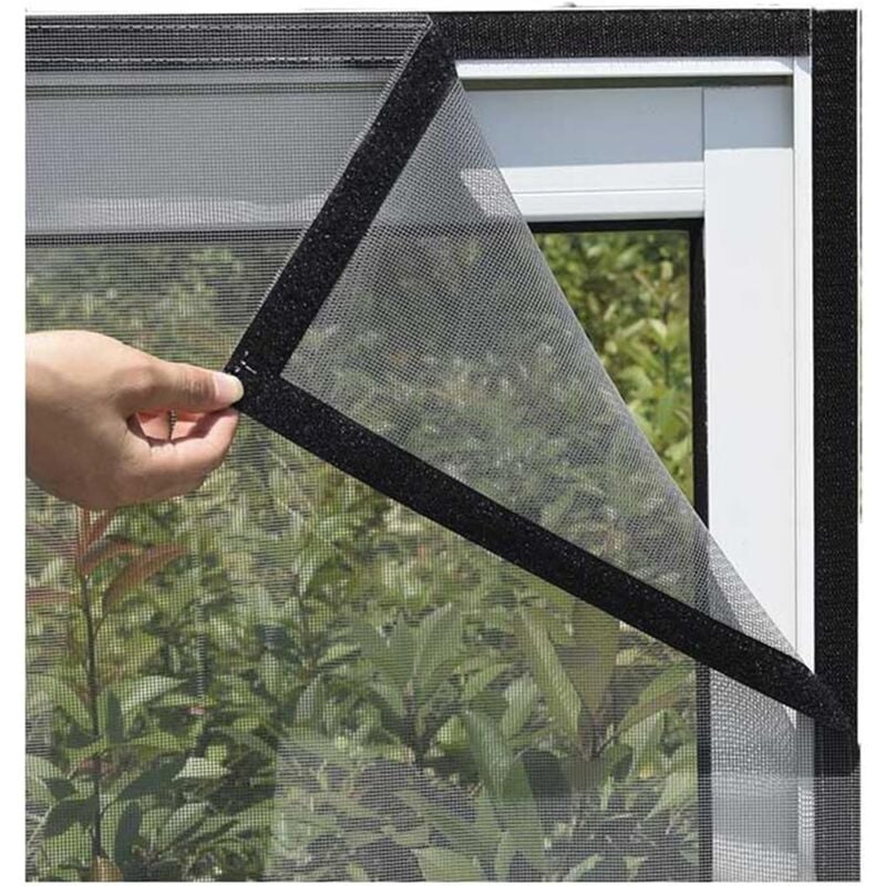 Mosquitera Autoadhesiva para Ventana, Red Transparente para Insectos y Gatos, 120x150 cm, Fácil de Instalar