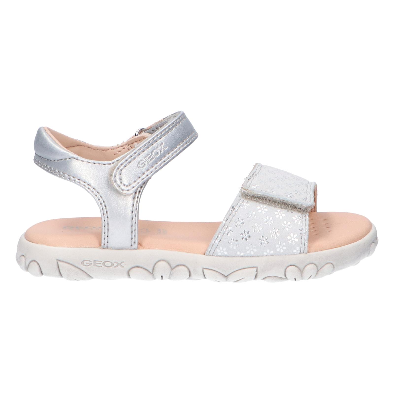 Geox j028za 007nf j s haiti c1007 silver girl's sandals