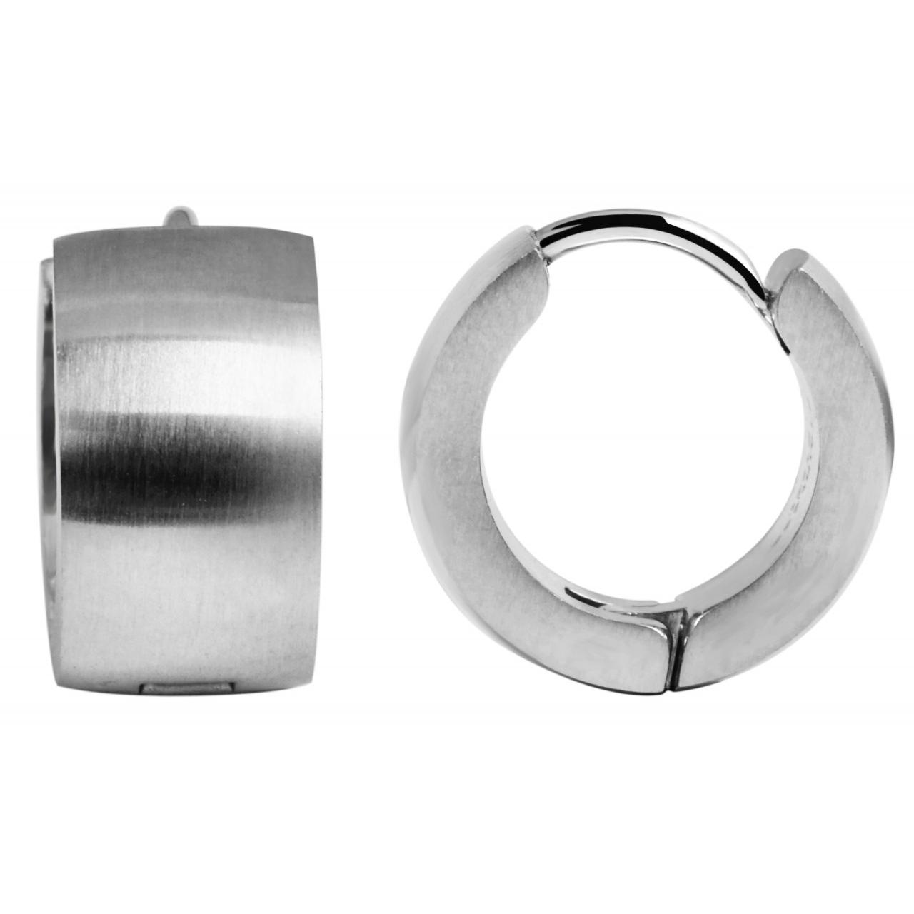 Akzent® Pendientes de Argola Prateados em Aço Inoxidável - 0154