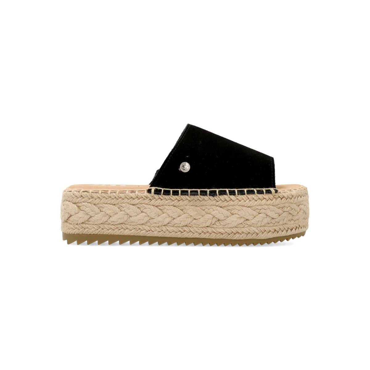 Xti - Sandalias de pala con plataforma de yute y suela antideslizante para mujer, cómodas y versátiles en beige