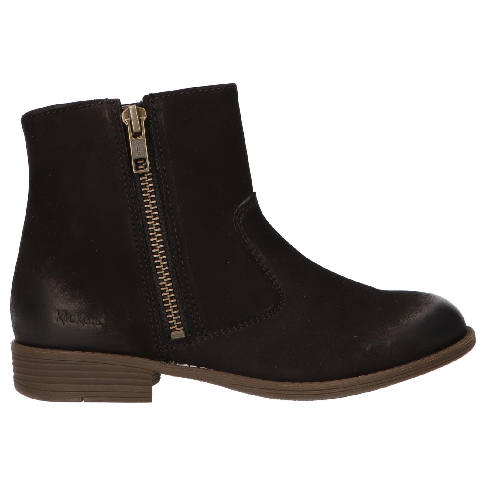 KICKERS 542761-30 ROX 8 NOIR Girl and Boy Boots for Women