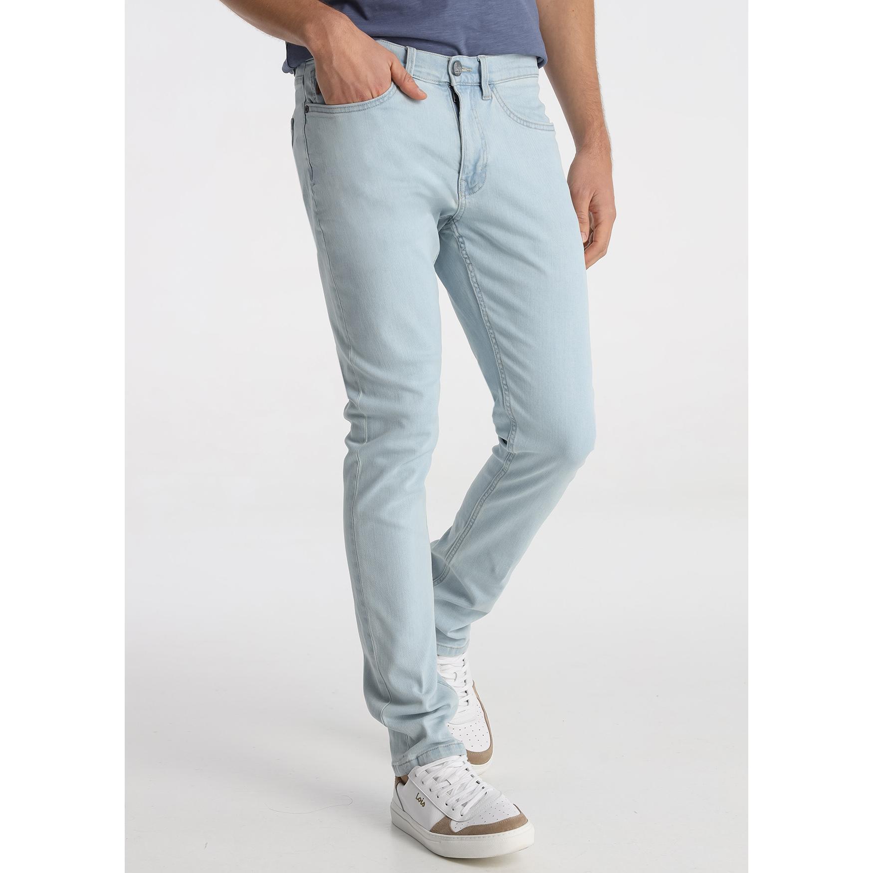 LOIS JEANS - Jeans Slim Fit Ajustado con Lavado Light Blue Vintage - Tallaje en Pulgadas- Tallaje en Pulgadas