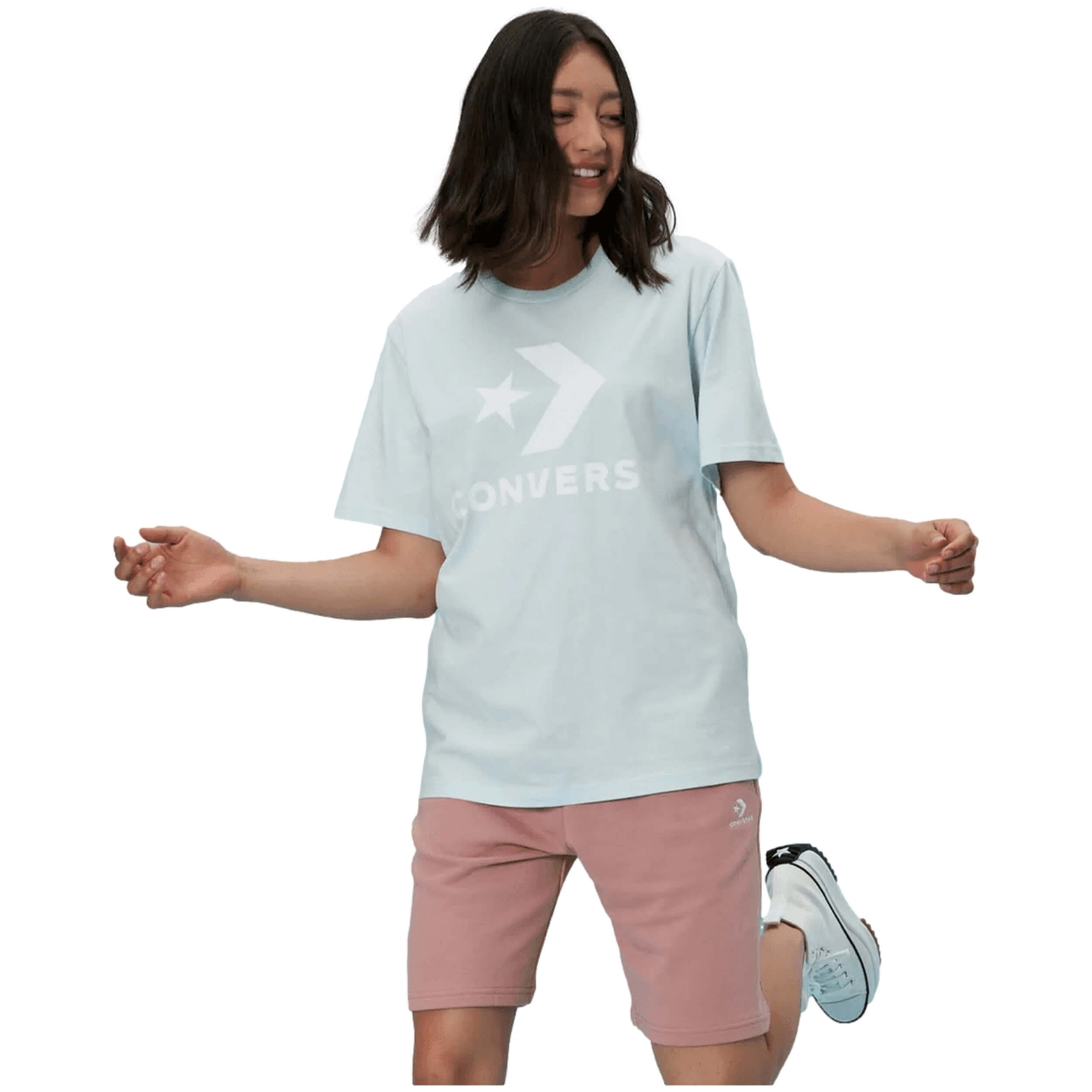 Camisetas De Manga Corta Converse modelo 10025458-A16 para hombre y mujer en color Azul