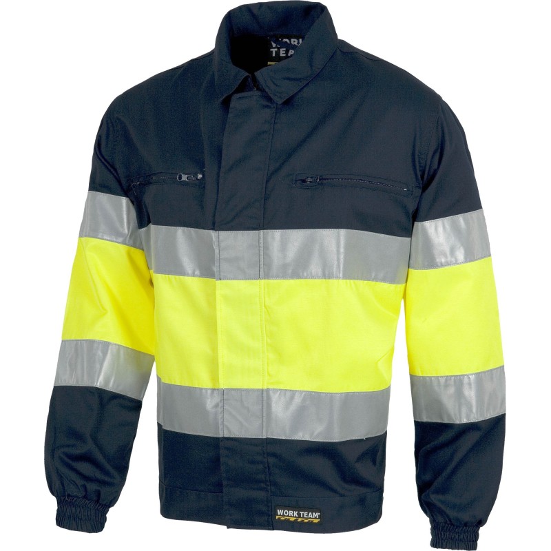 Cazadora/Chaqueta de Trabajo de Algodón de Alta Visibilidad