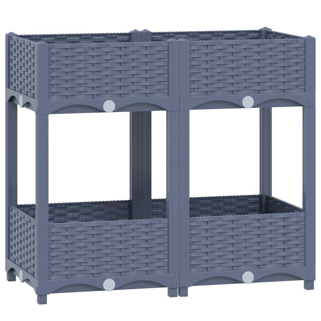 vidaXL Arriate 80x40x71 cm polipropileno