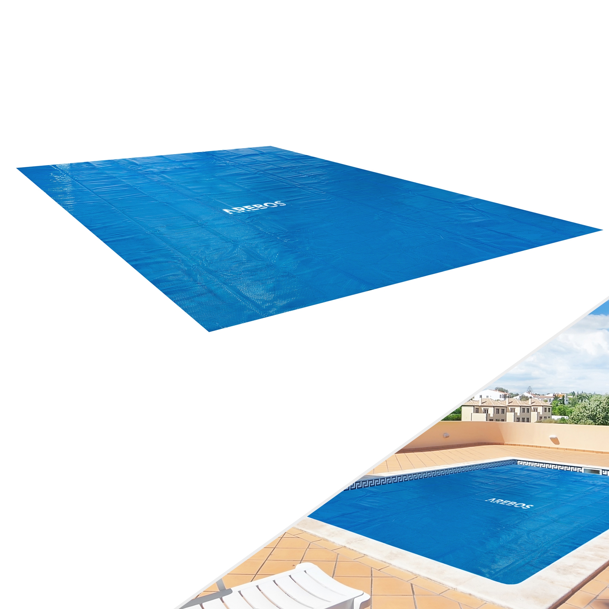 AREBOS Lámina solar Calefacción solar Calefacción de piscinas 120 mic