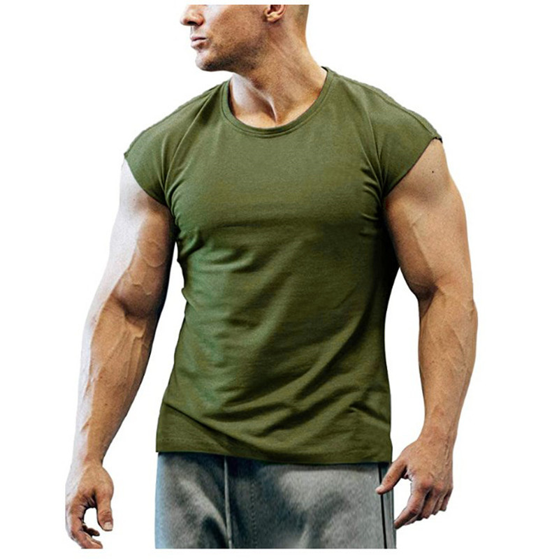 TK Camisetas de manga corta ajustadas de primavera y verano para hombre, camisetas de fitness musculosas para adolescentes, ropa de hombre de talla grande