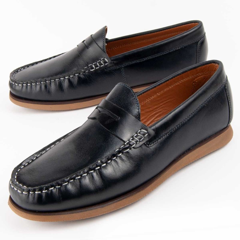 Mocasín De Piel Para Hombre. Purapiel Mocca7 102734