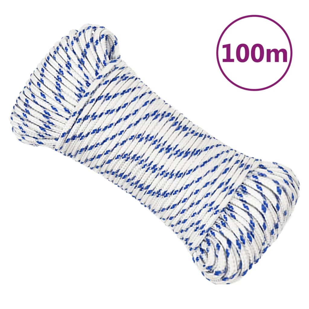 vidaXL Cuerda de barco polipropileno 3 mm 100 m cuerda Color Amarillo, Azul, Blanco y azul y mas