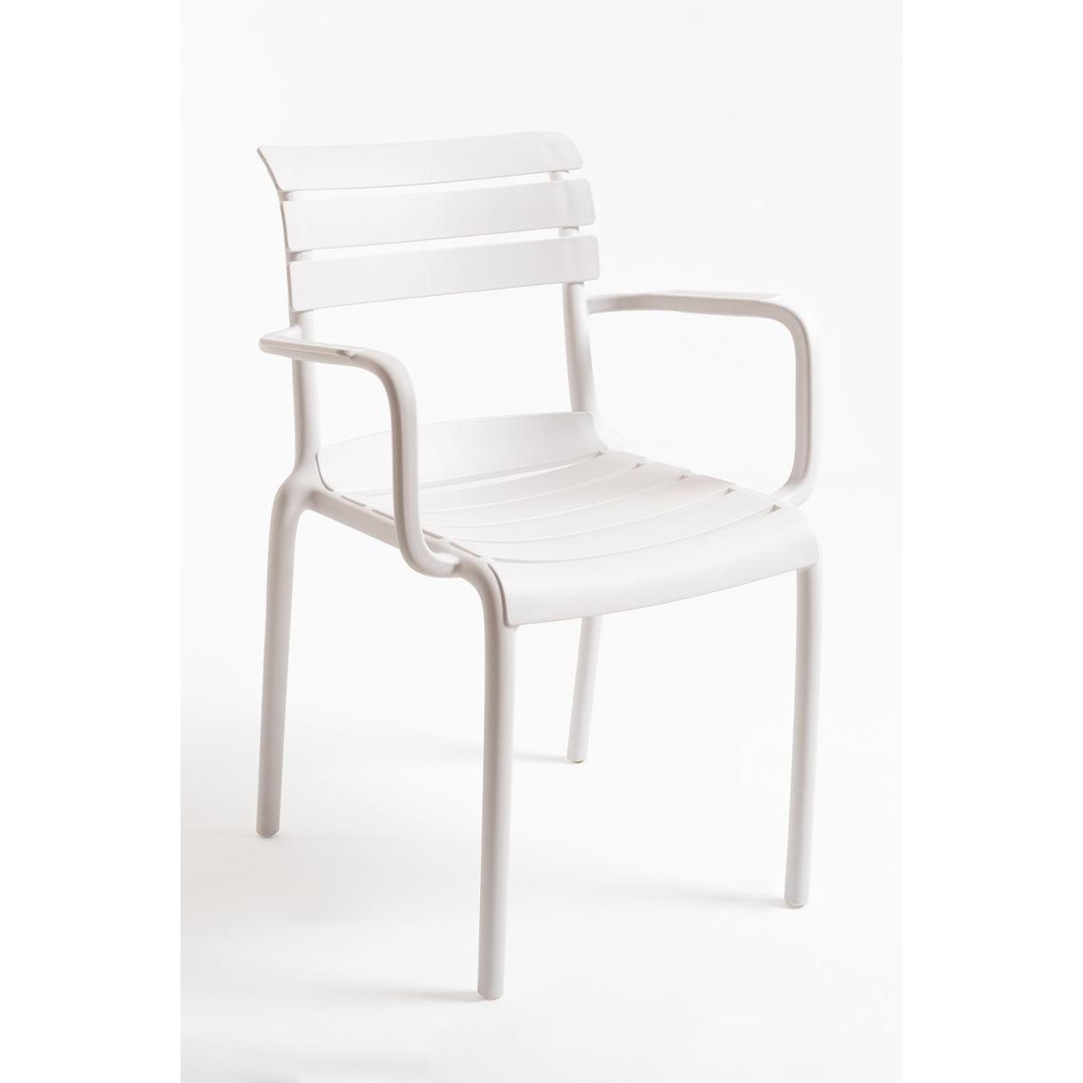 Regalos Miguel - Sillas Jardín - Silla Lamix con Brazos - Blanco