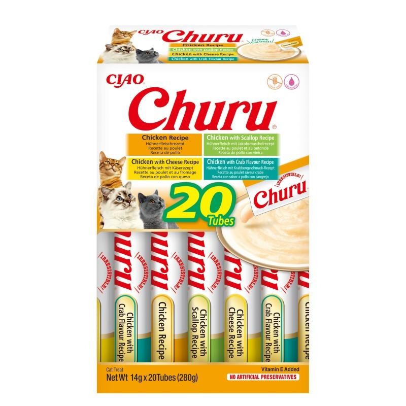 Churu – Snack para gatos adultos Churu variedades de pollo 20 x 14 g. 280 g
