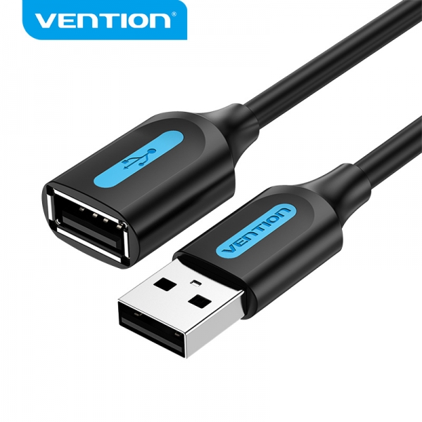 Vention cable alargador usb 2.0 macho a usb hembra - 1.5m - color negro