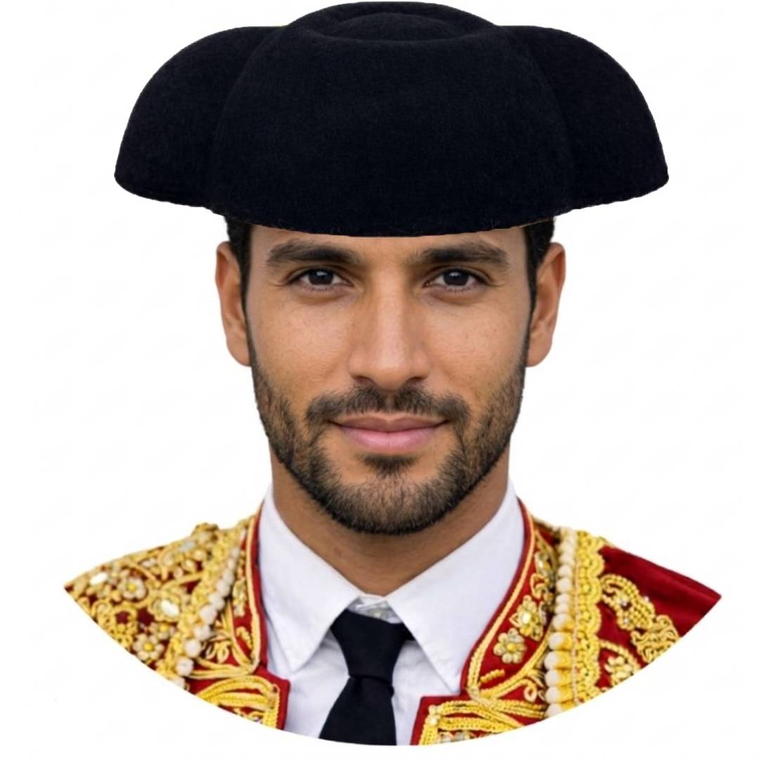 Pack 3/6/12 Montera de Torero para Disfraz Adulto - Sombrero Español Carnaval Halloween y Gorro Fiesta Temática, Kebedo Moda