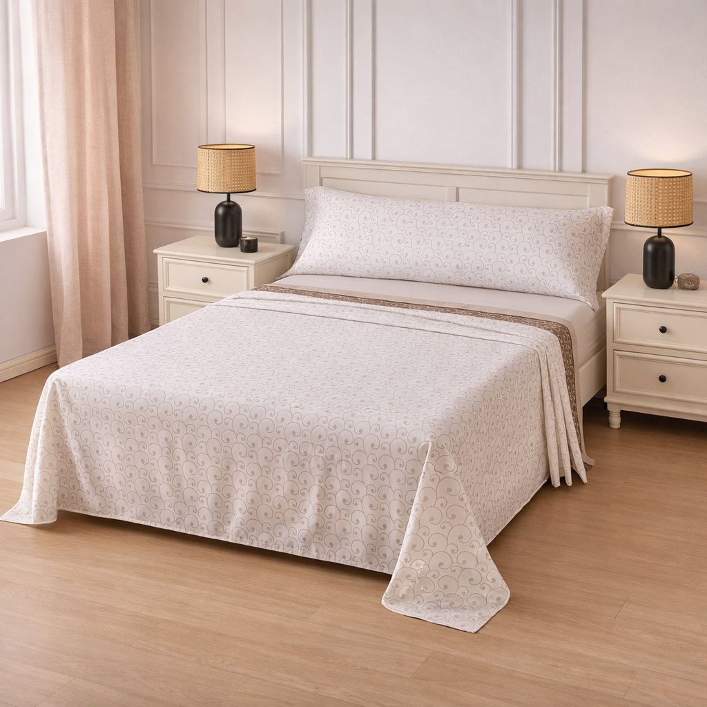 Juego de Sábanas 3 Piezas con Diseño Estampado Incluye Sábana Encimera, Bajera Ajustable y Funda de Almohada, 100% Poliéster, Para Camas 90/105/135/150/180 cm, ✅ Envíos a España en 48/72h