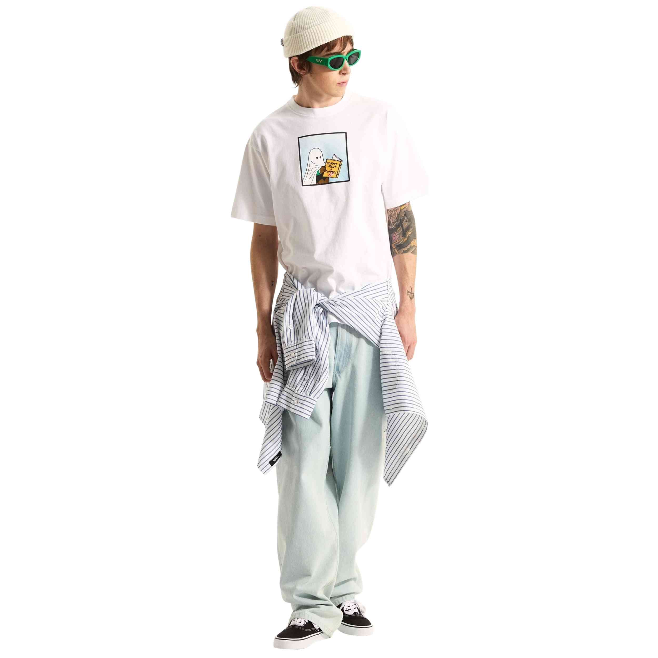 Camiseta Vans modelo Commitment 4 Dummies Loose Ss Tee White