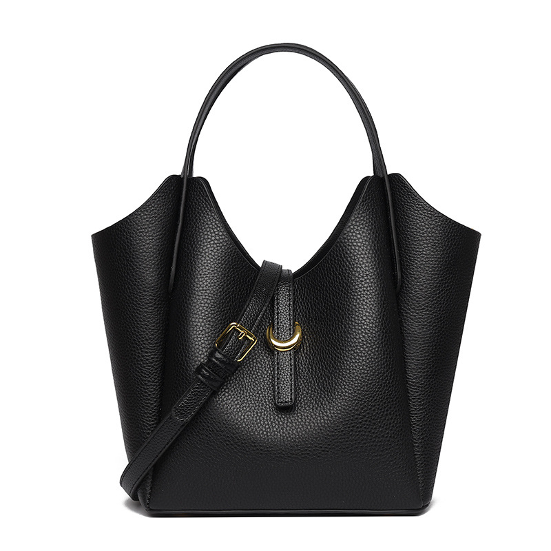 Bolso bandolera de cuero genuino para mujer, bolso de mano, bolso cruzado casual para trabajo, viajes, compras
