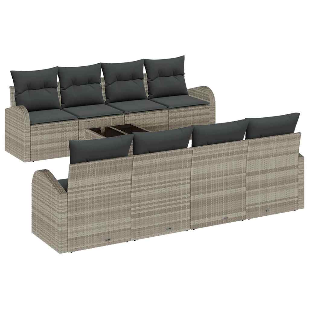 vidaXL Conjunto de sofá de jardín Gris Claro 55 x 55 x 37 cm