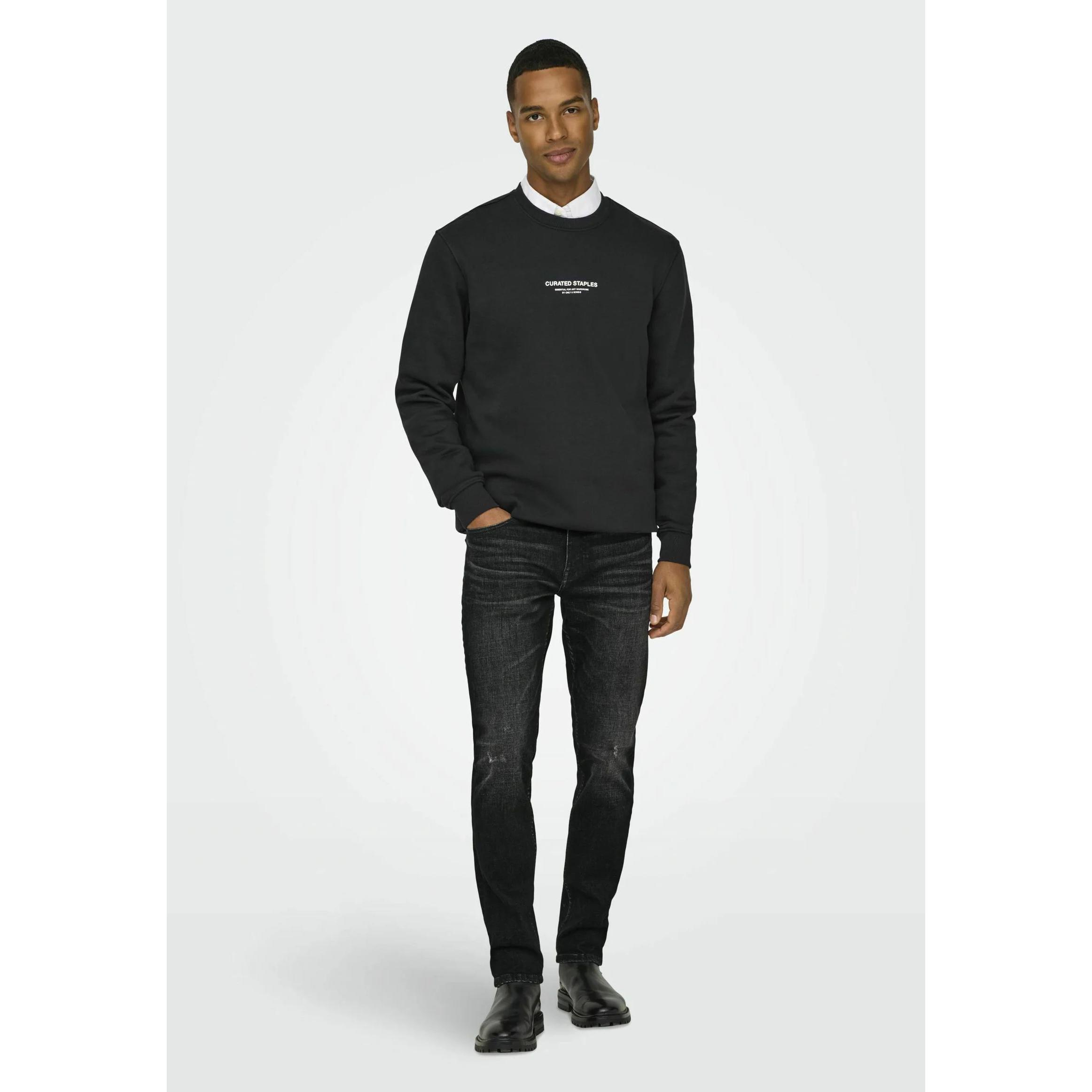 Only&Sons pantalón vaquero negro denim gastado ONSLOOM