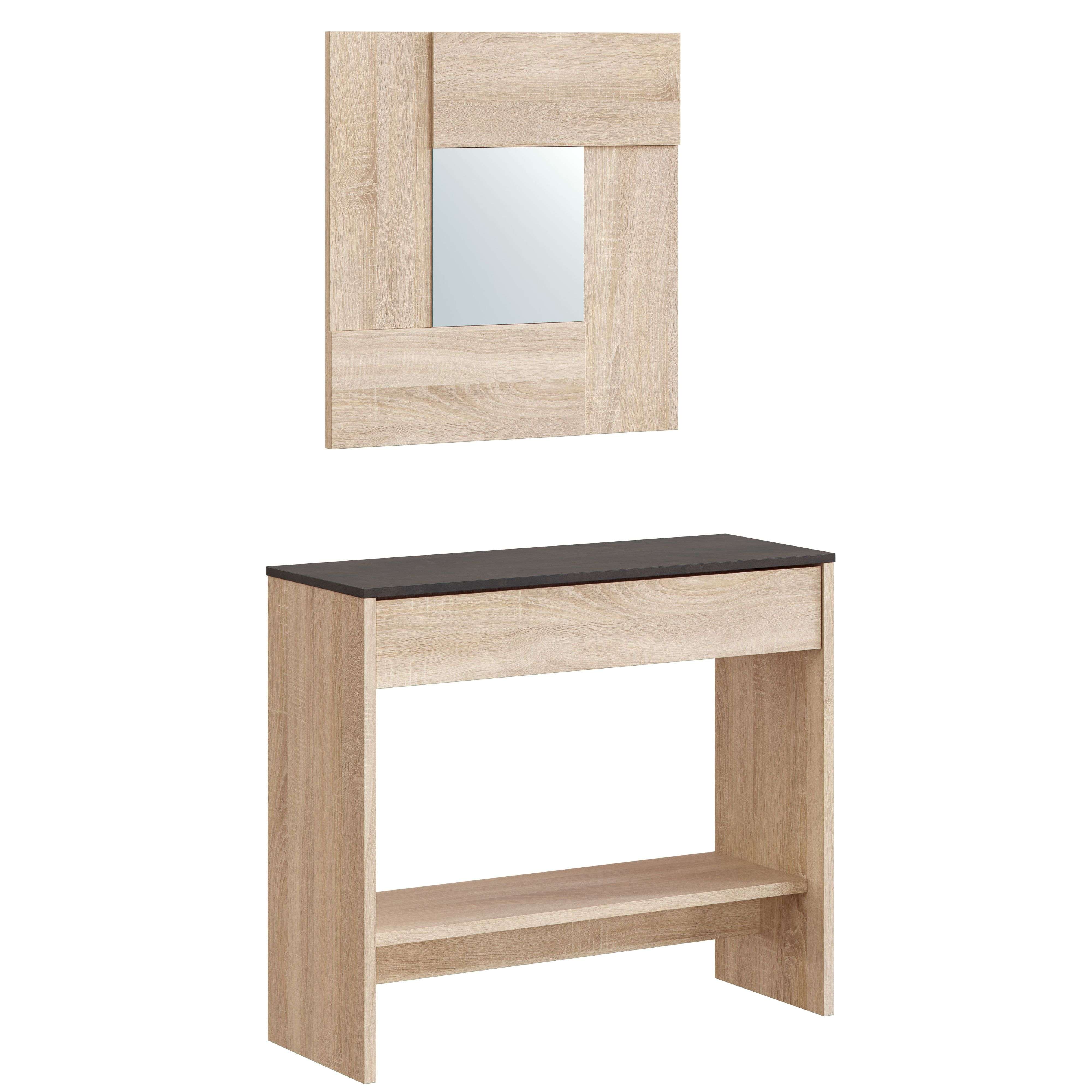 Miroytengo Mueble Recibidor Entrada Consola con Espejo Andy 92x33x79 cm