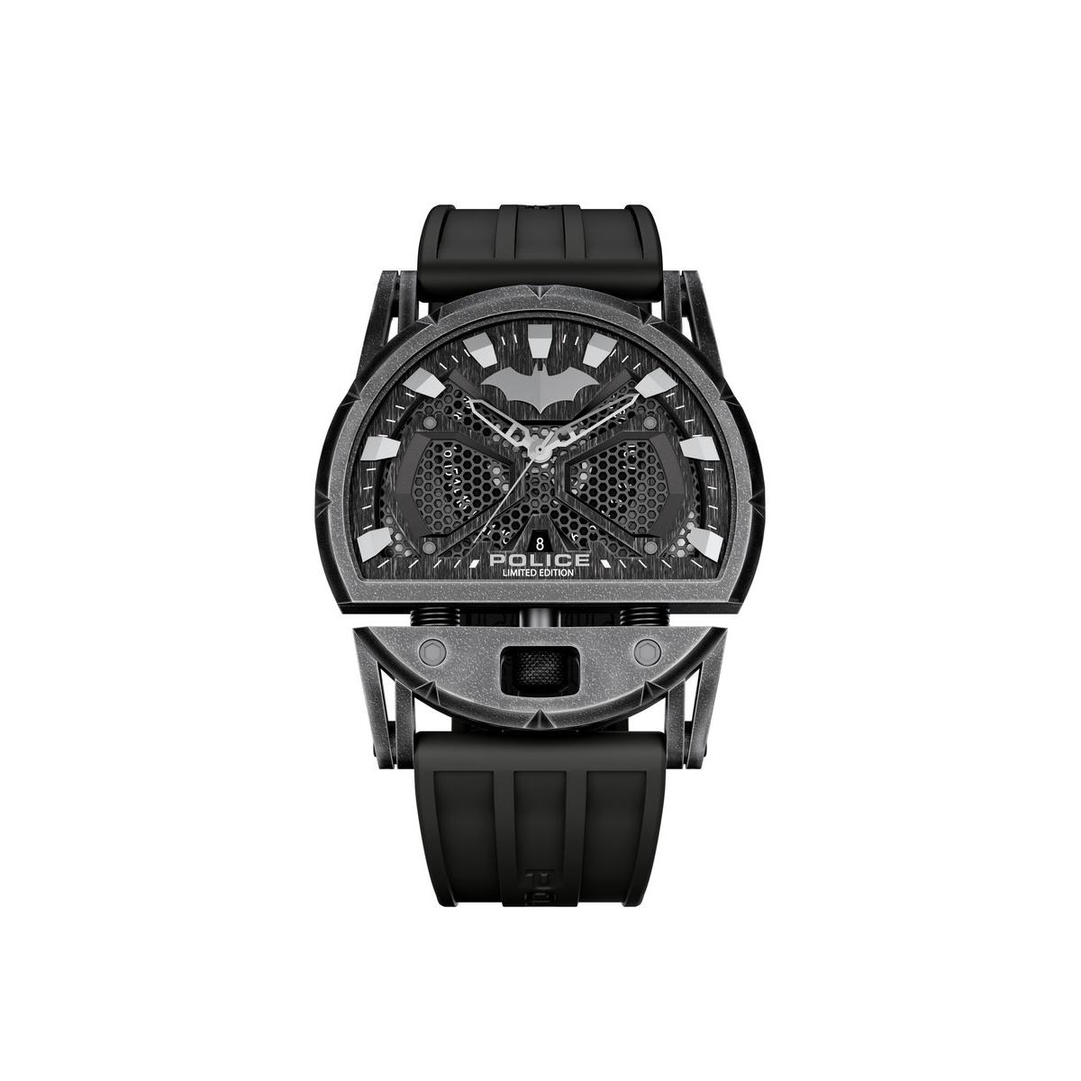 Police Reloj Hombre Caja De Acero Pulsera Silicona De Color Negro Resistente Al Agua 5 Atm Pewgn0075401