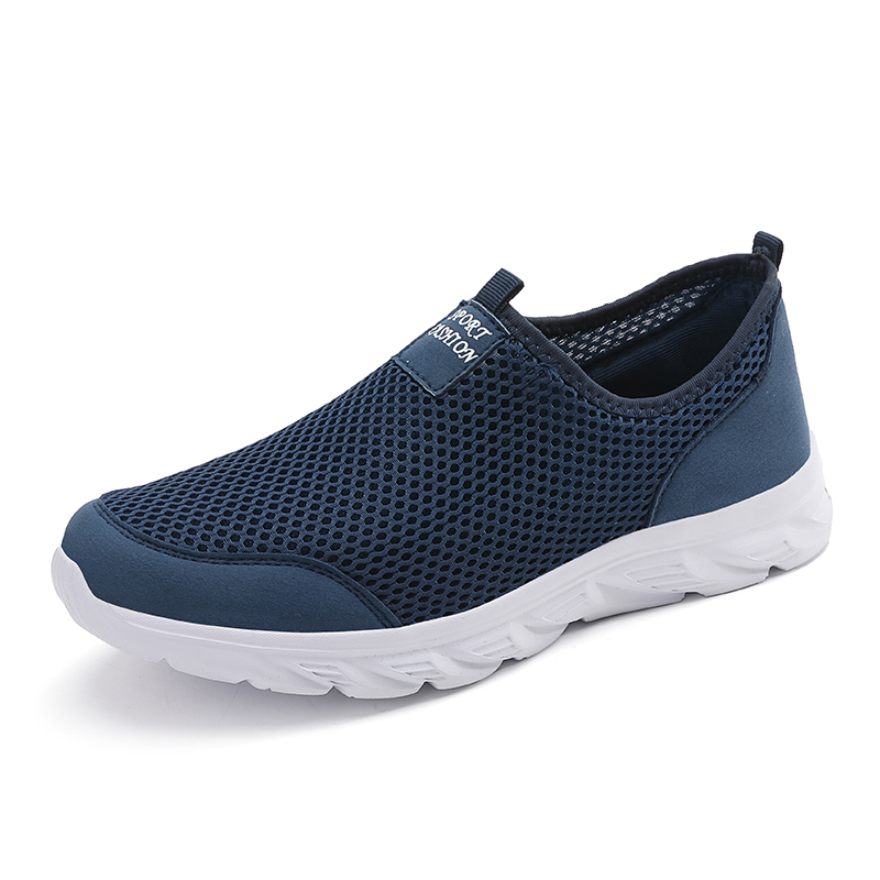 TK Zapatillas Casuales Para Hombre Transpirables Antideslizantes De Malla Para Exterior Zapatos Planos Para Hombre Con Cierre Slip-On