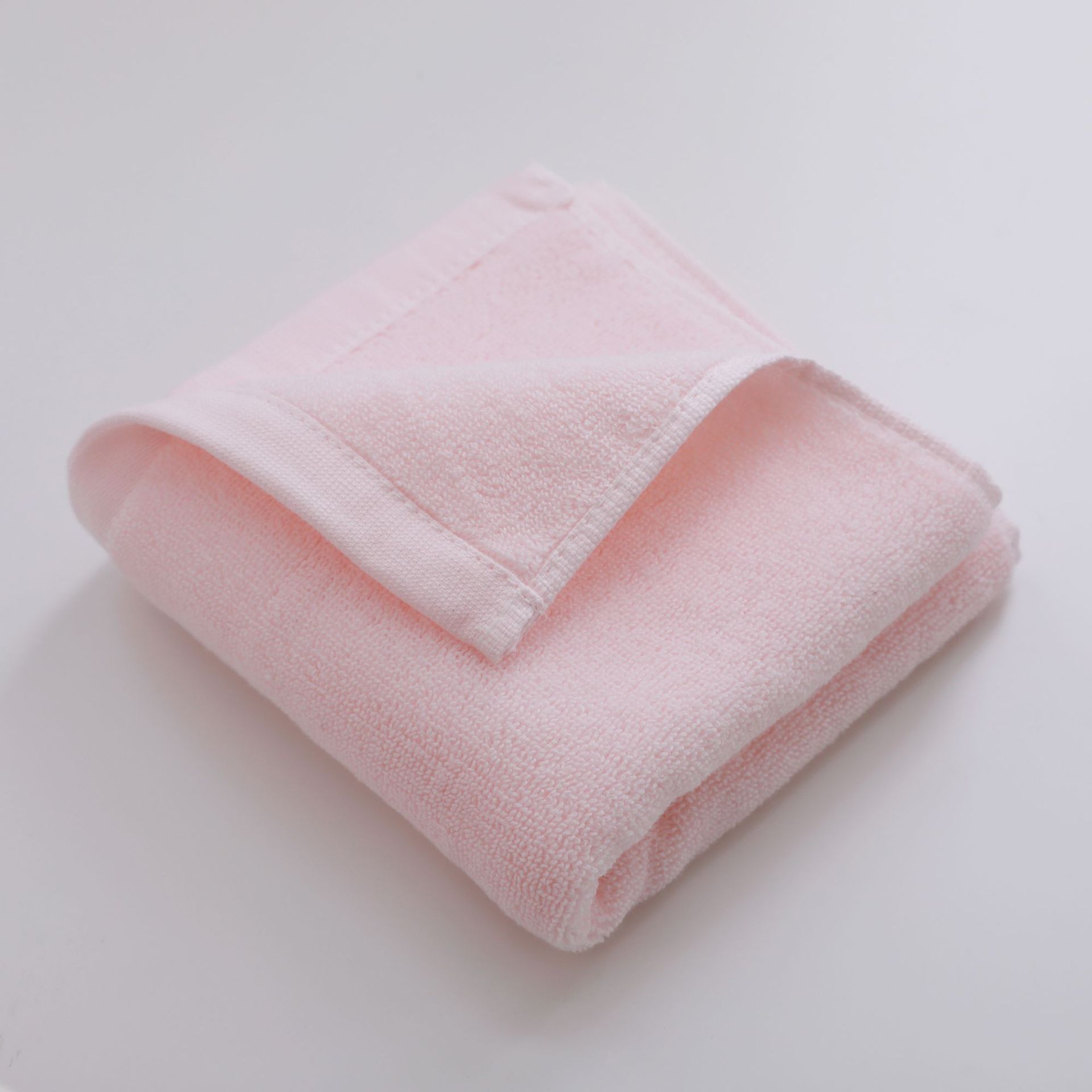 Toalla ligera y sencilla de algodón puro, color liso, para lavado facial, toalla doméstica absorbente, gruesa, sin pelusa, de algodón doméstico, suave