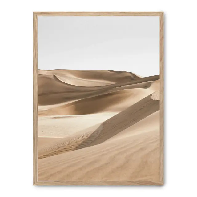Cuadro desert landscape vi 30x40cm, Póster impreso en papel de primera calidad de 180gr, montado sobre marco de madera MDF acabado roble., Naturaleza - Desierto