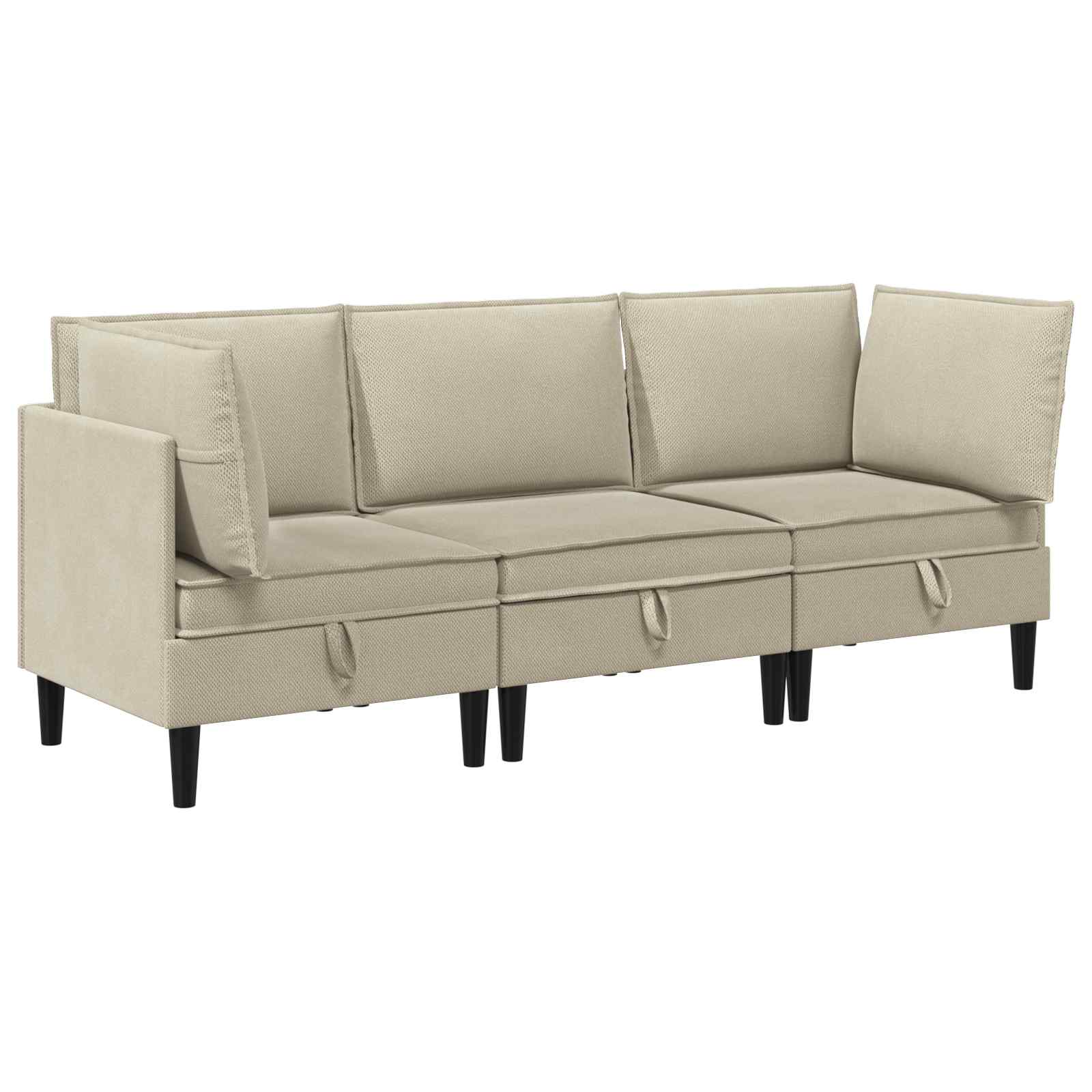vidaXL Juego de muebles de salón 3 uds. Tela Multicolor