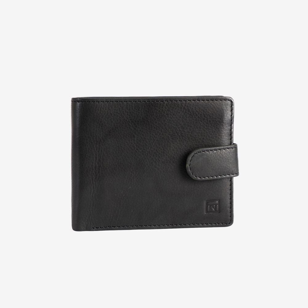 MATTIES CARTERA HOMBRE HORIZONTAL BROCHE NEGRO NEW ANTIC 11X9.5CM NEW ANTIC